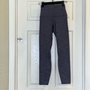 Lululemon Align Pant II 25" Mini Heathered Herringbone Heathered Black White